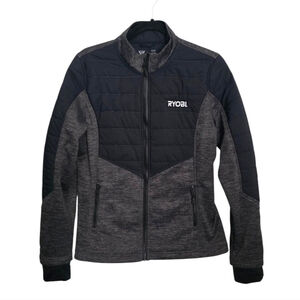 Ryobi Black Quited Utility Jacket with Fitted Silhouette Sz M